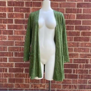 LuLaRoe Long Green Cardigan (Small)